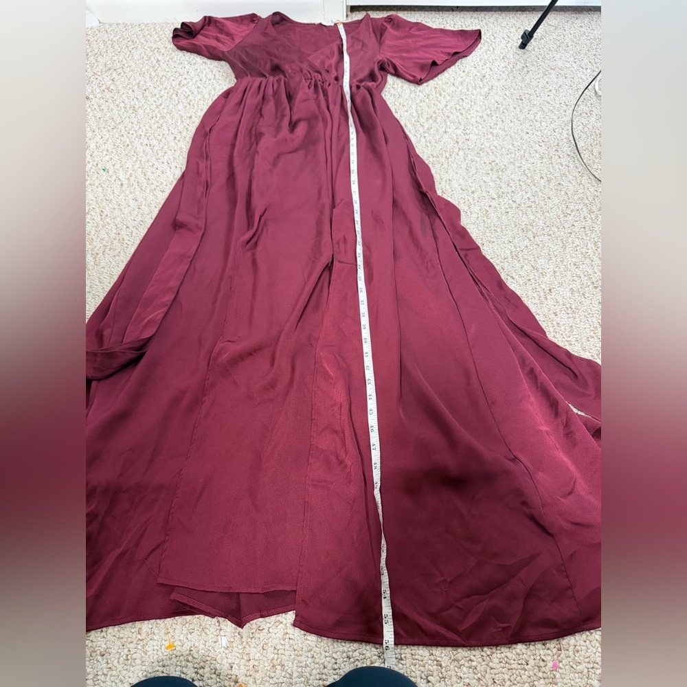 Baltic Born Deep Burgundy Maxi Dress M - Picture 7 of 7
